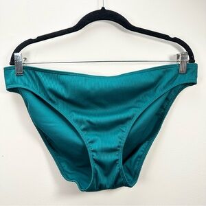 Hollister Jade Green (Dark Teal) Ribbed Bikini Bottom